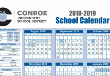 Photo of Conroe ISD 2018-2019 School Calendar