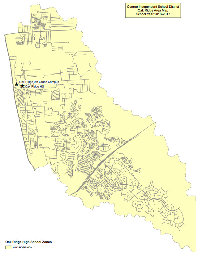 Conroe ISD Grand Oaks High School Zones